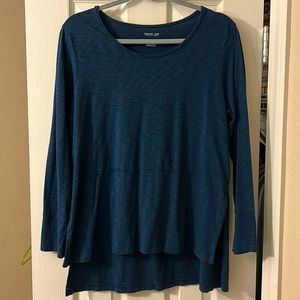 EUC Rachel Zoe Navy Tunic, Split Hem, XL